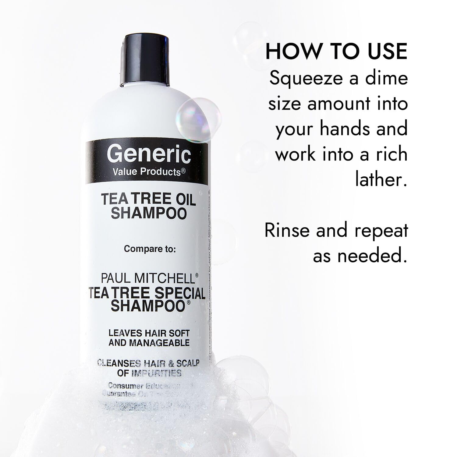 Parfum frais du Shampoing GVP, expérience sensorielle agréable sous la douche.