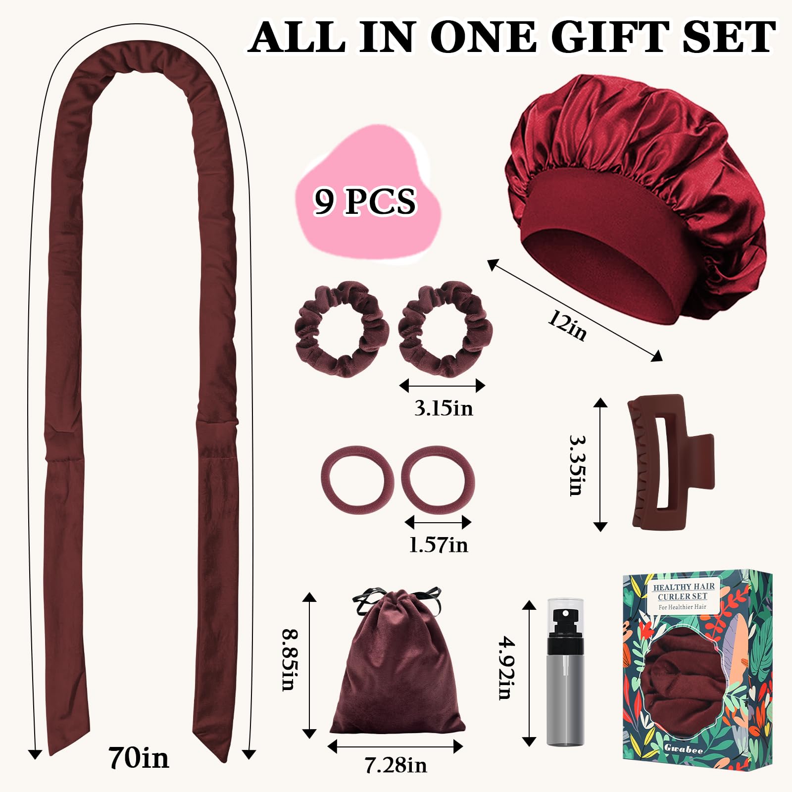 Gwabee attaches cheveux elastiques pour une tenue flexible.