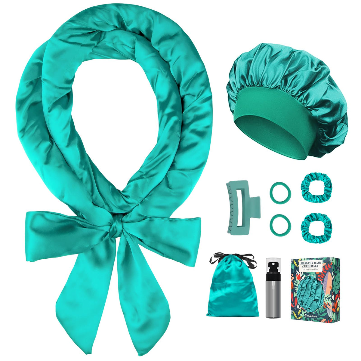 Gwabee bandeau satin 70 pouces pour boucles sans chaleur et facilité.