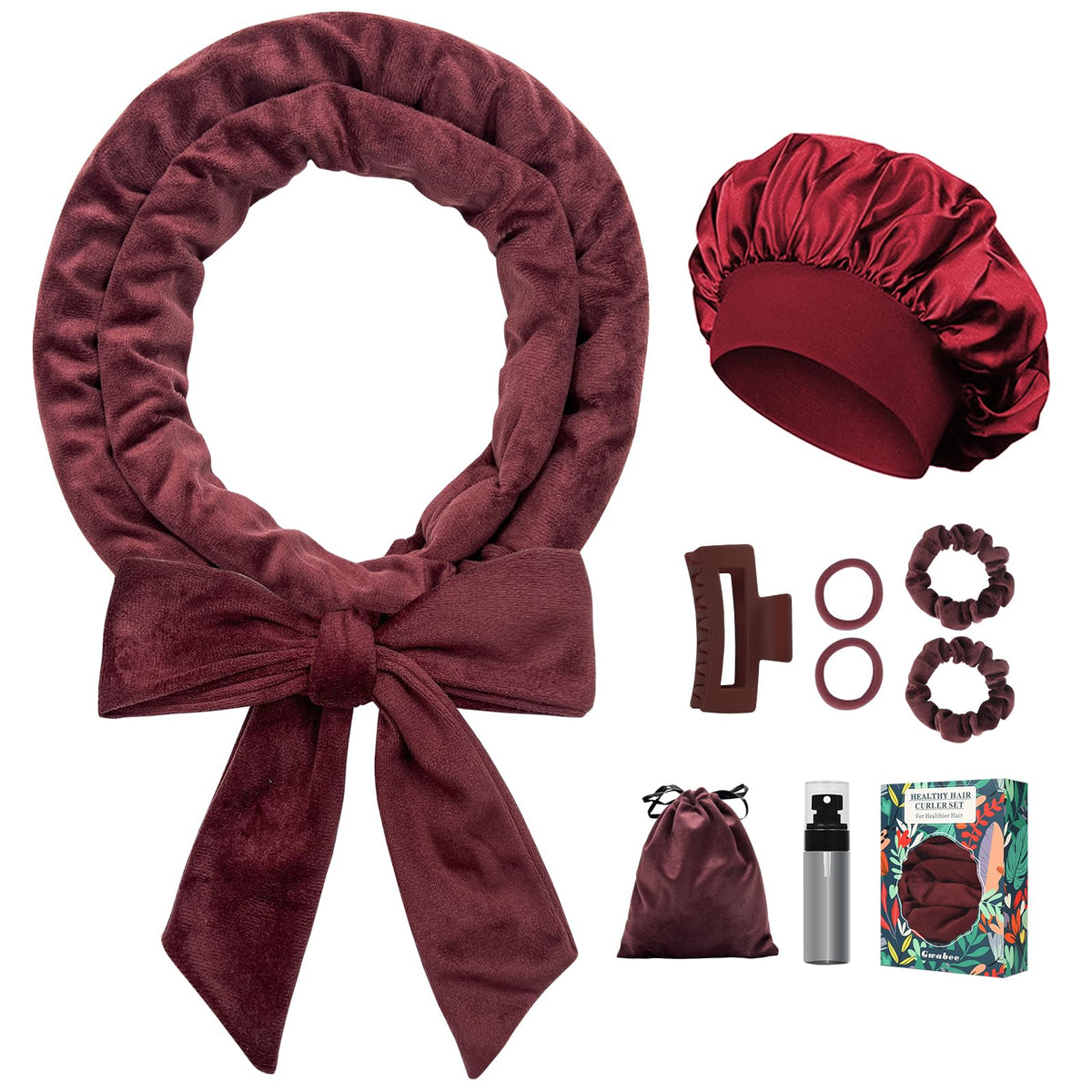 Gwabee bandeau velours 70 pouces pour boucles sans chaleur.
