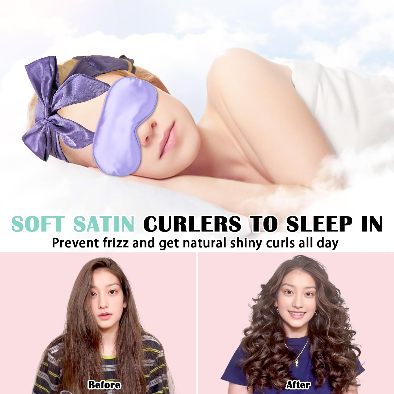 Gwabee bonnet sommeil satin pour confort nocturne et maintien léger des cheveux