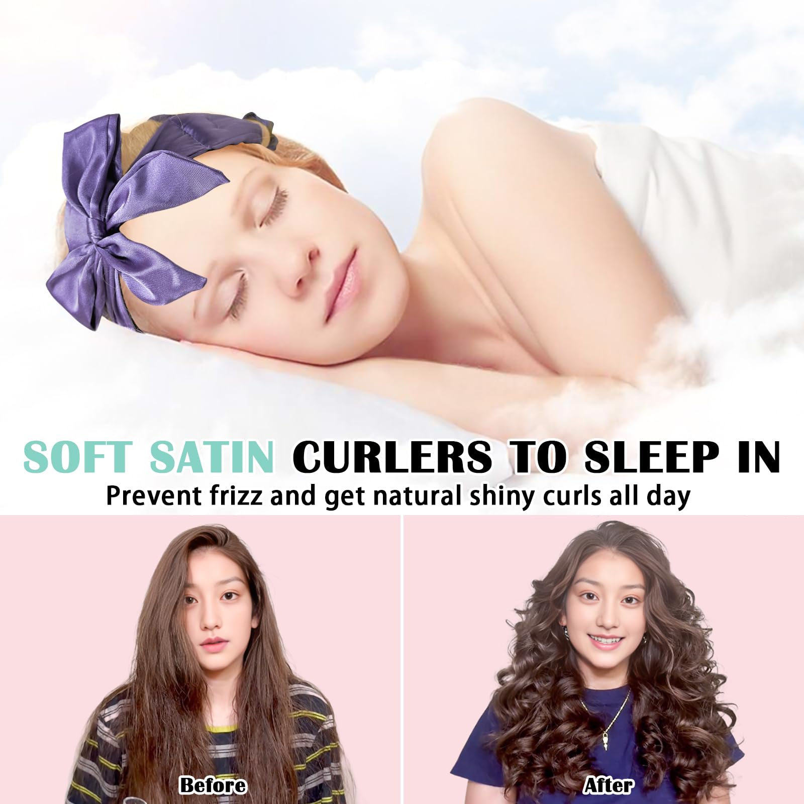Gwabee Bonnet satin – confort nocturne et protection des cheveux.