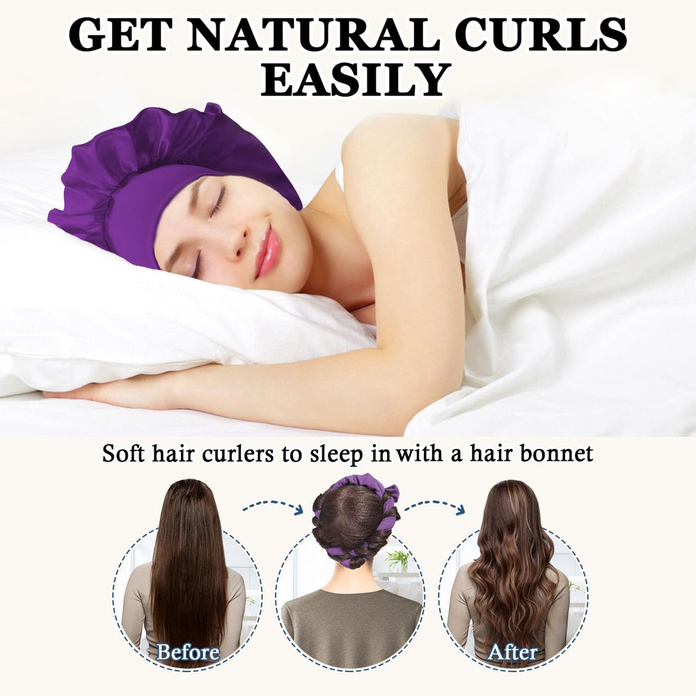 Bonnet Gwabee satin pour dormir: protection douce des cheveux.