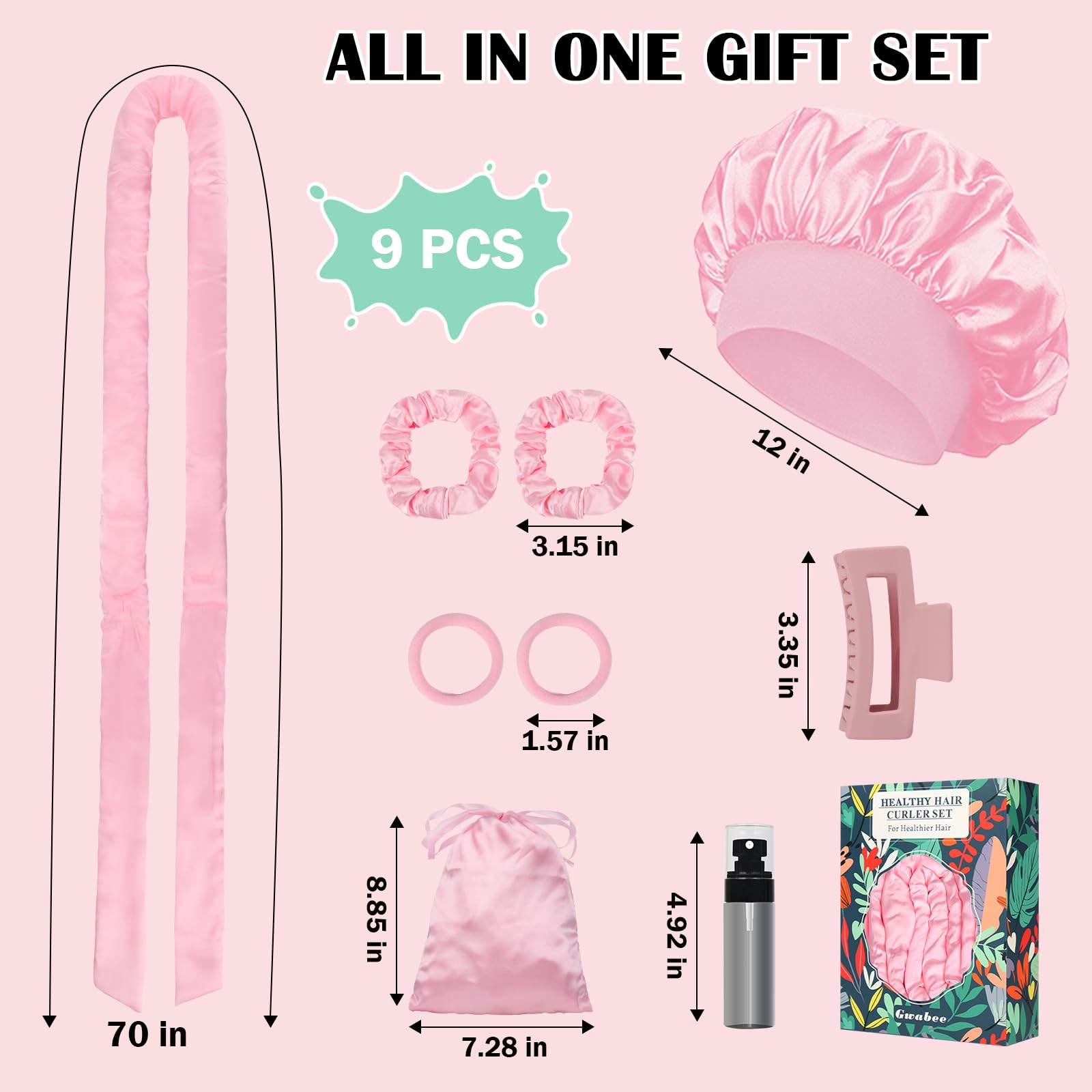 Gwabee élastiques cheveux satin 2x : maintien fiable sans traction.
