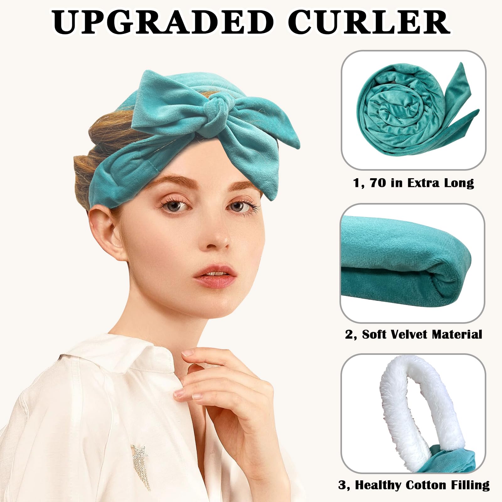 Gwabee pince-cheveux velours, fixation délicate