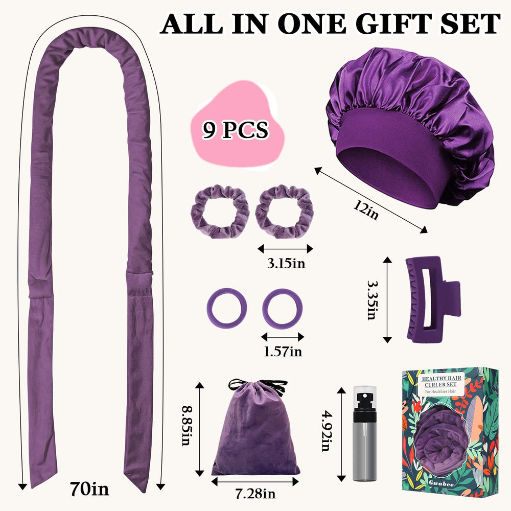 Sac de rangement Gwabee velours: rangement élégant et compact du kit boucles.
