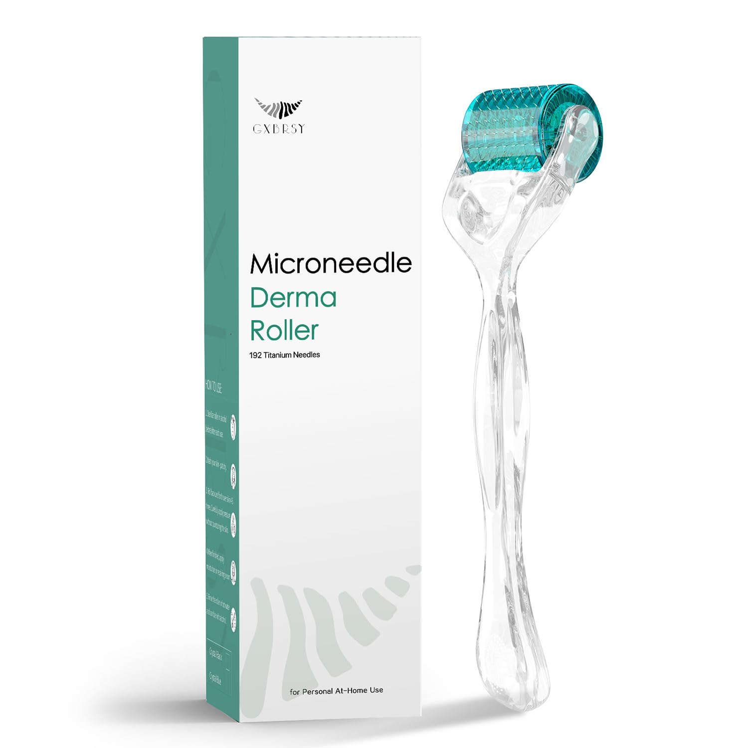 GXBRSY Derma Roller avec aiguilles titane 192 pour visage, usage quotidien facilitant le soin.