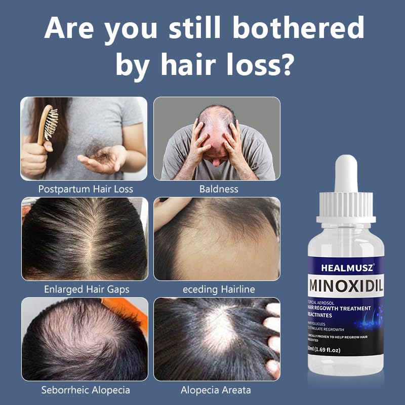 GXQ Minoxidil flacon ouvert, prêt à usage.