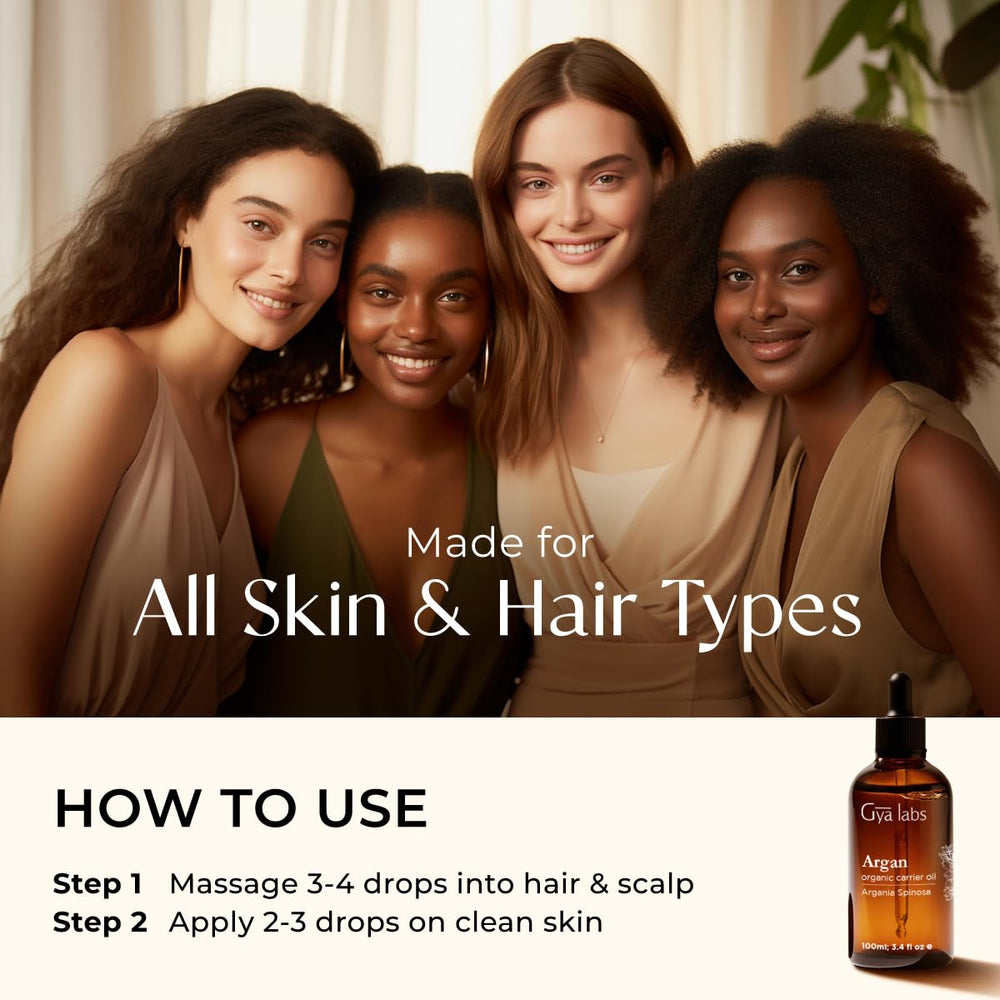 Gya Labs argan pour recettes maison de soins capillaires.