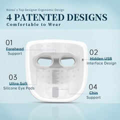 GYH Masque LED avec support yeux en silicone protégeant pendant l’usage.