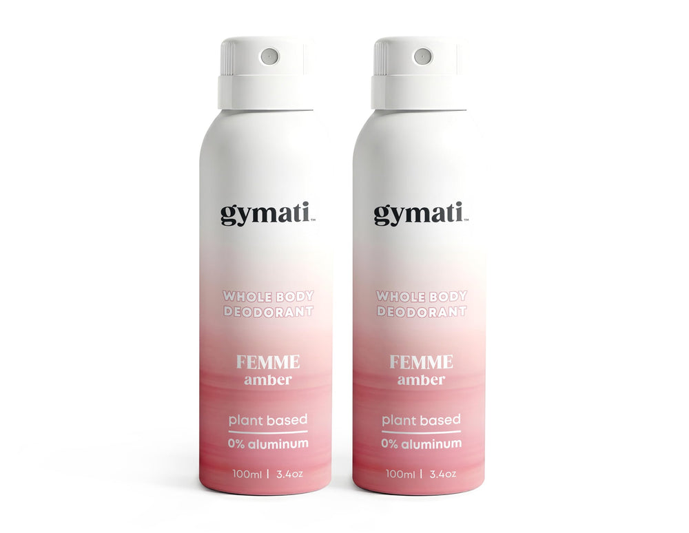 Gymati déodorant naturel en spray, bouteille pompe, protection quotidienne grâce à une base végétale.