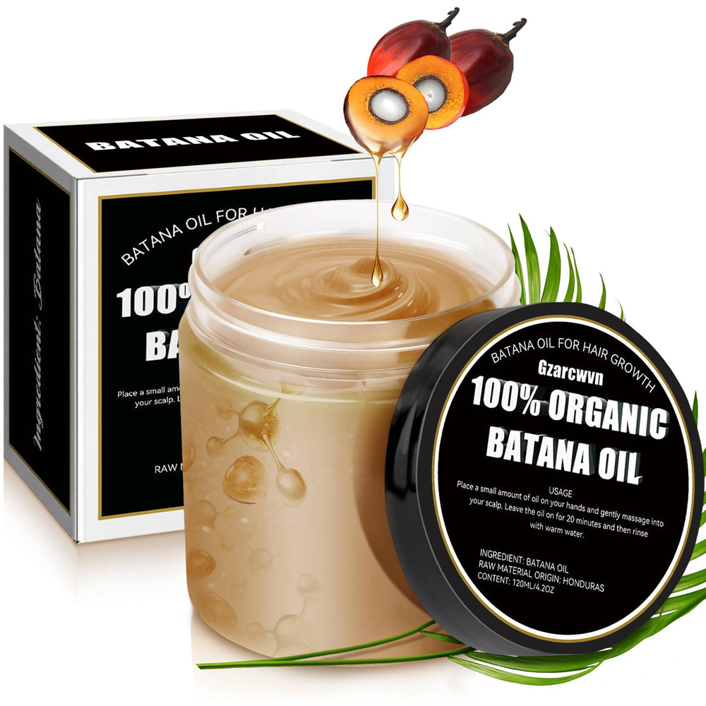 Gzarcwvn huile Batana pure – favorise croissance et vitalité des cheveux