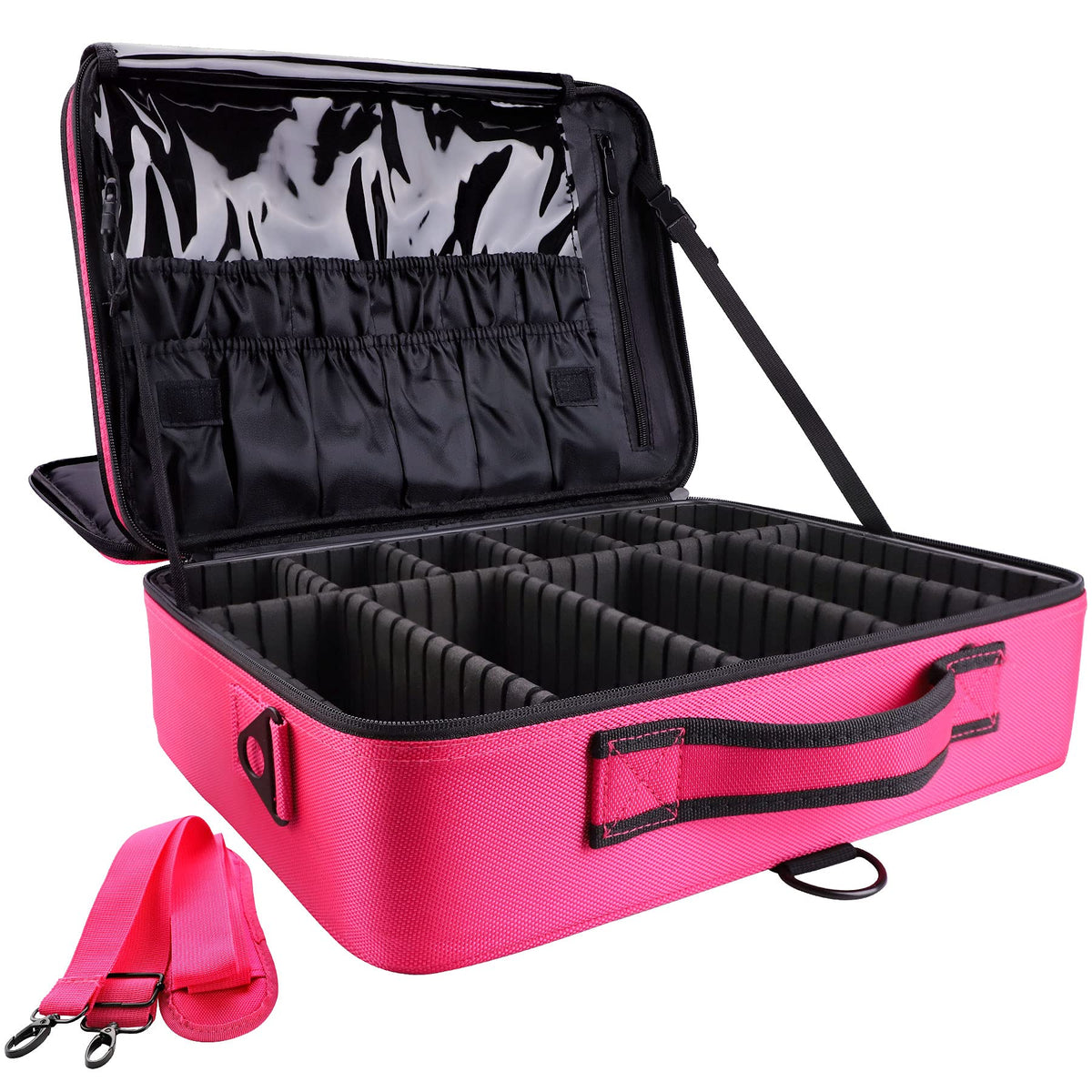 Mallette Gzcz pro 16,5 pouces pour maquillage et outils en voyage.
