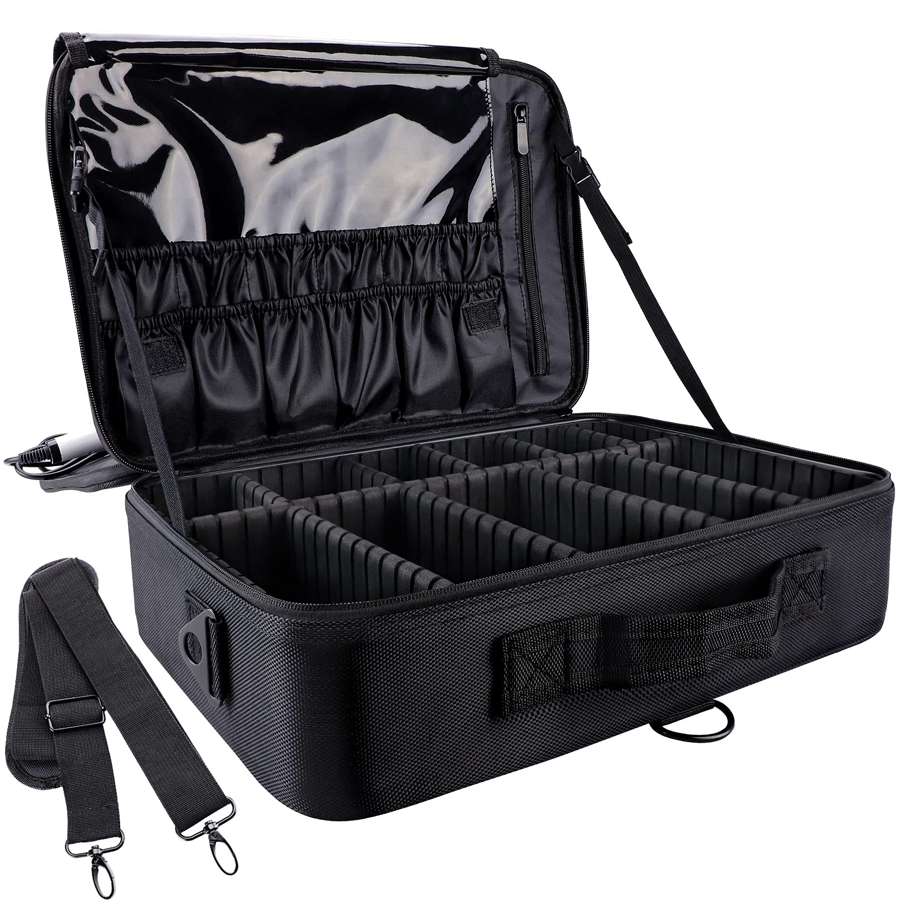 gzcz porte-maquillage voyage spacieux, idéal pour cosmétiques.