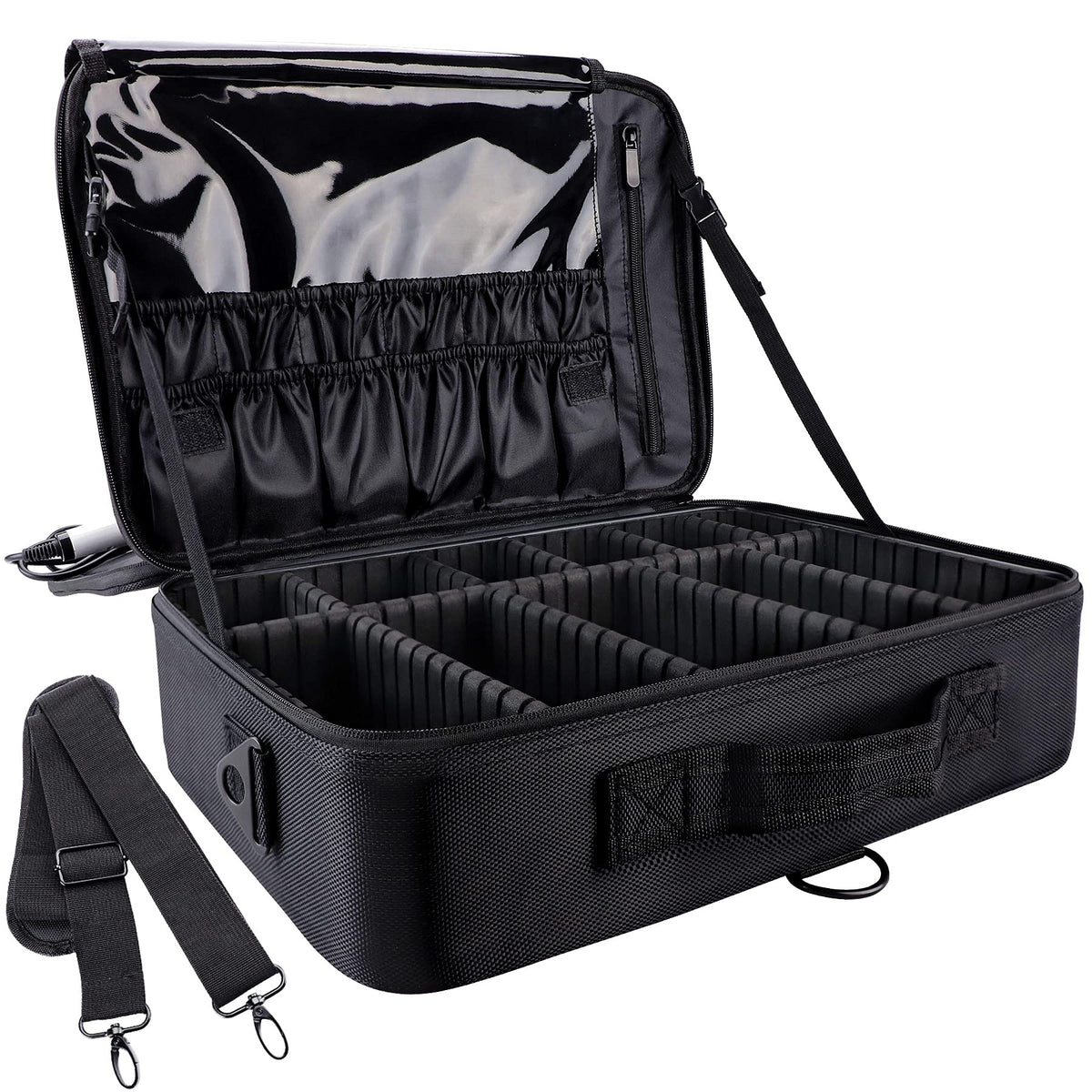 gzcz porte-maquillage voyage spacieux, idéal pour cosmétiques.