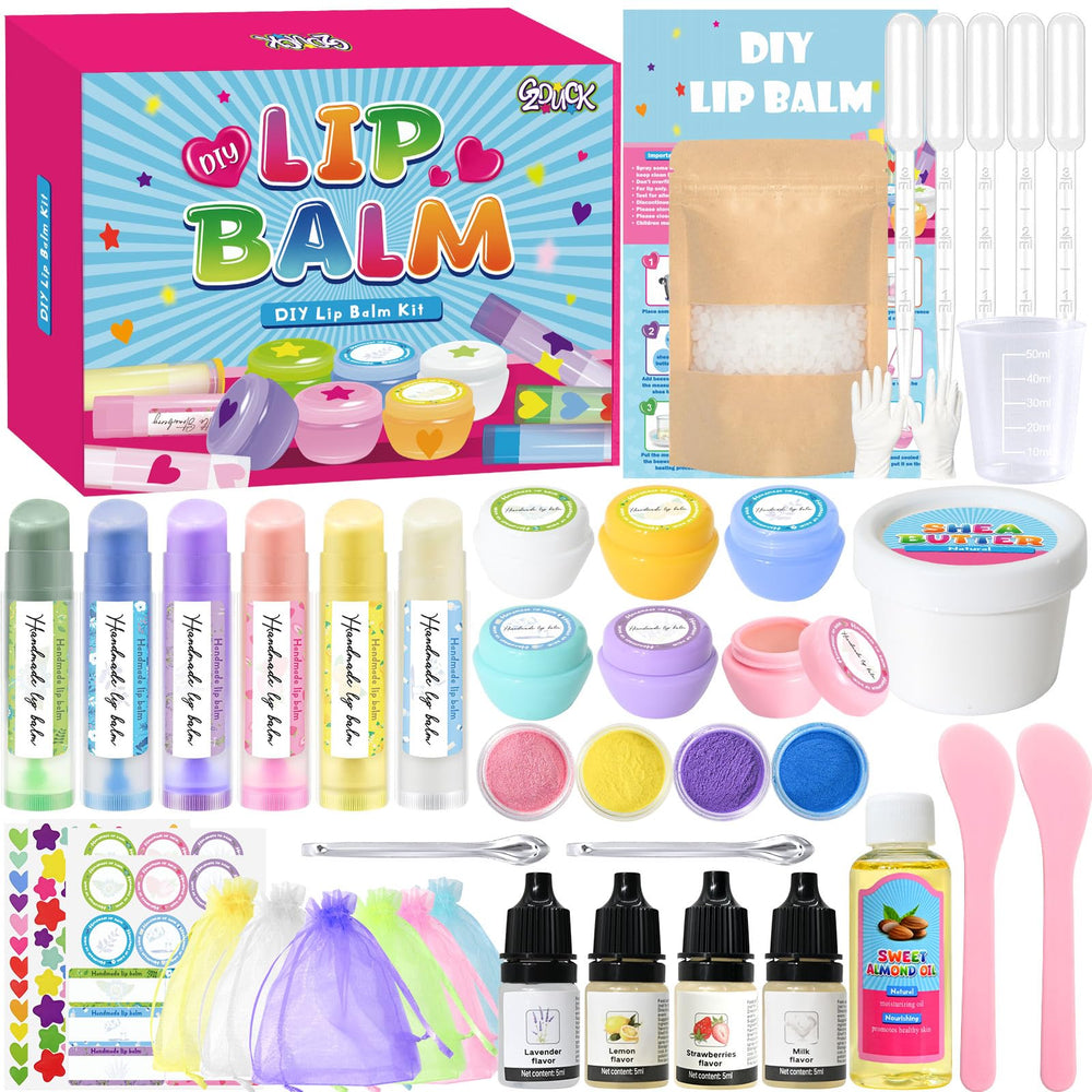 Kit GZDUCK baume à lèvres ensemble, idéal pour créer des baumes brillants personnalisés à domicile.