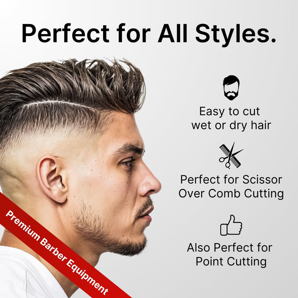 Lame de 3,5 pouces adaptée à tous les types de cheveux et à la texturisation.