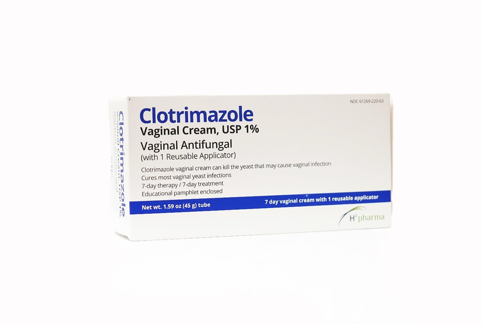 Crème Clotrimazole H2 pharma dans un tube, application externe pratique.