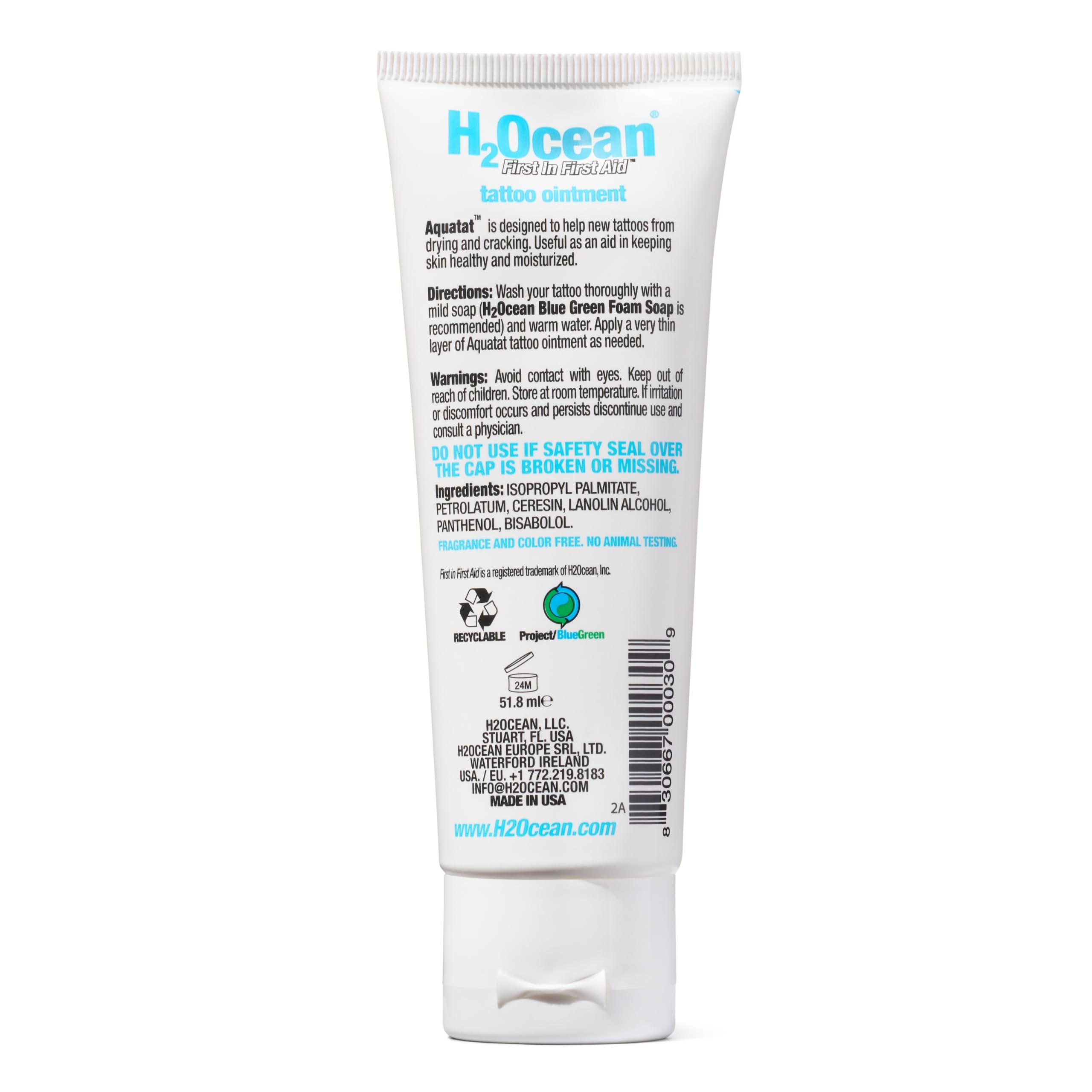H2Ocean Aquatat: utilisée par professionnels et passionnés avant, pendant et après tatouage