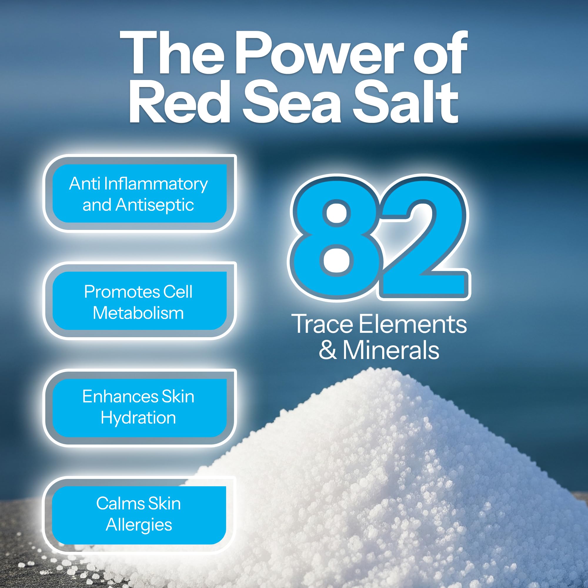 H2Ocean Sel marin rouge de mer, nutriments essentiels pour le confort.