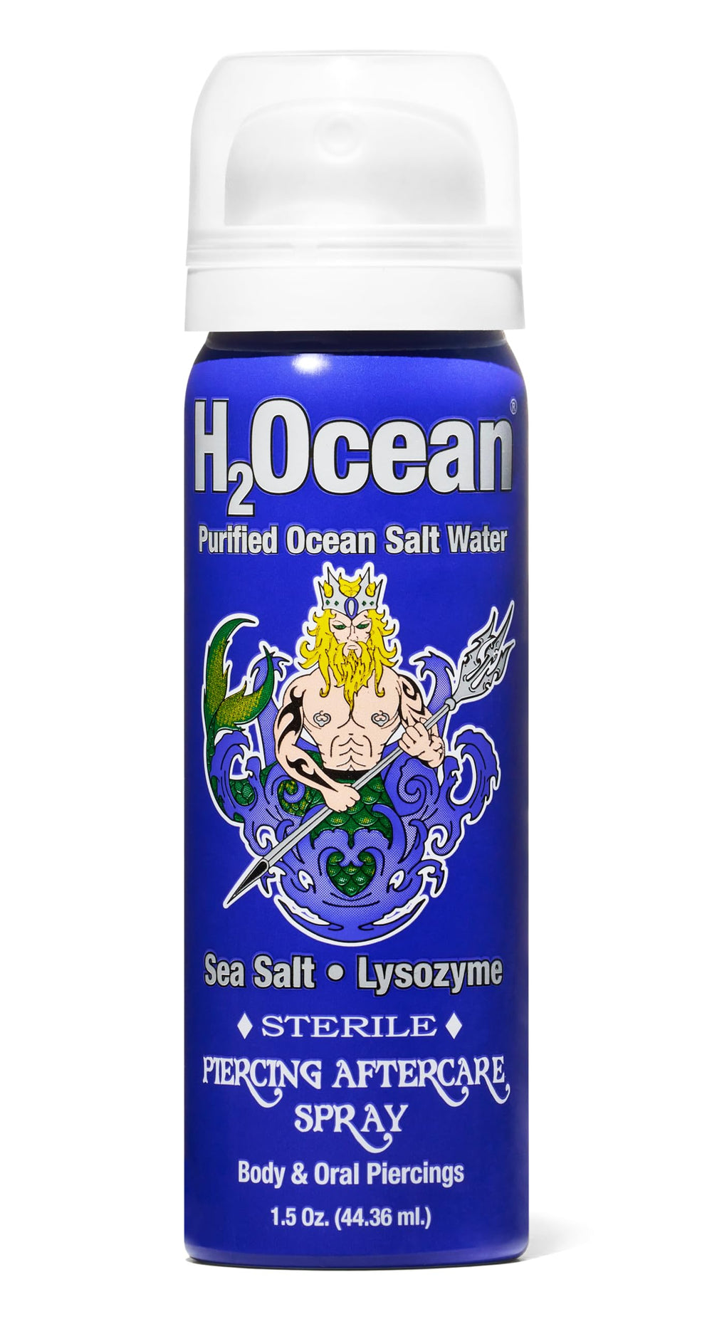 H2Ocean soin après piercing, pulvérisation 360°, application sans contact.