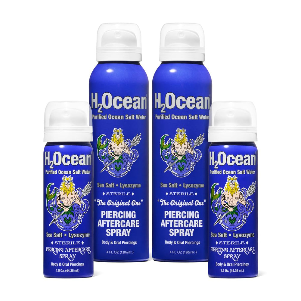Bouteille H2Ocean spray apres piercing, soin pratique et rapide.