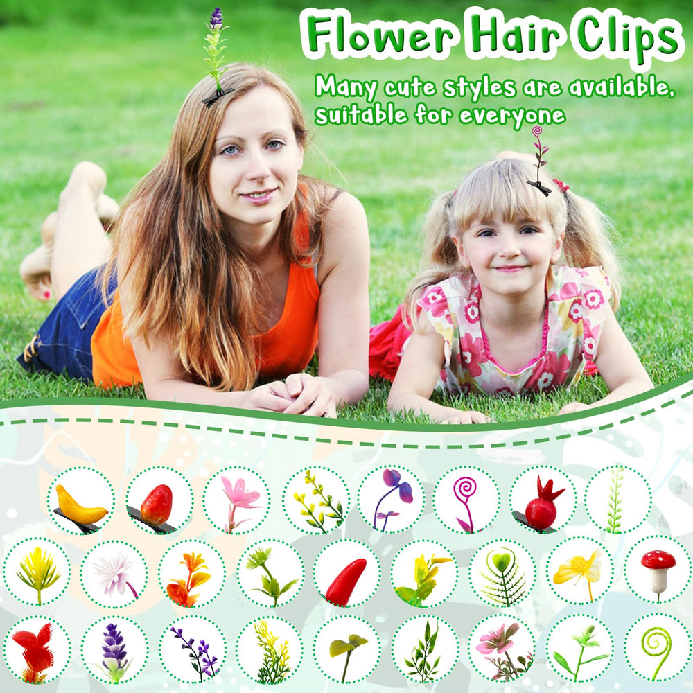 Pinces Haawooky cheveux plante fleurs – détail charmant pour fêtes