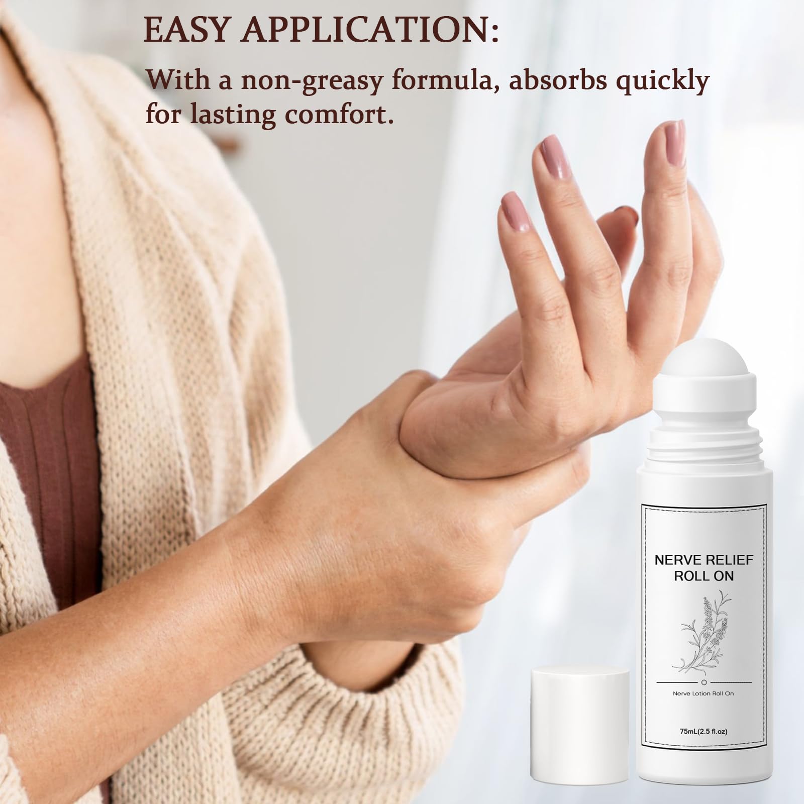 HABOHUSE Roll-On Zones multiples, pieds, jambes, mains et dos.