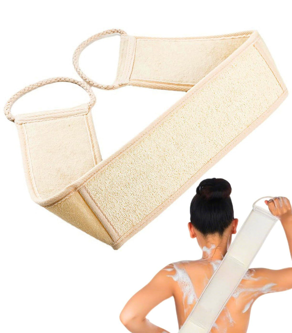 Gant luffa naturel haikuluo pour le dos, exfolie en profondeur pendant la douche.