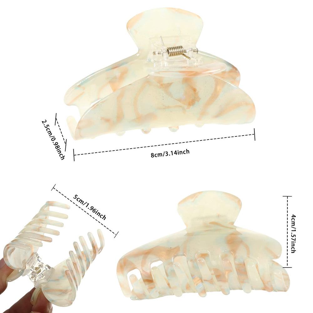 Barrette banane HAIMEIKANG rose, accessoire pratique pour coiffures rapides.