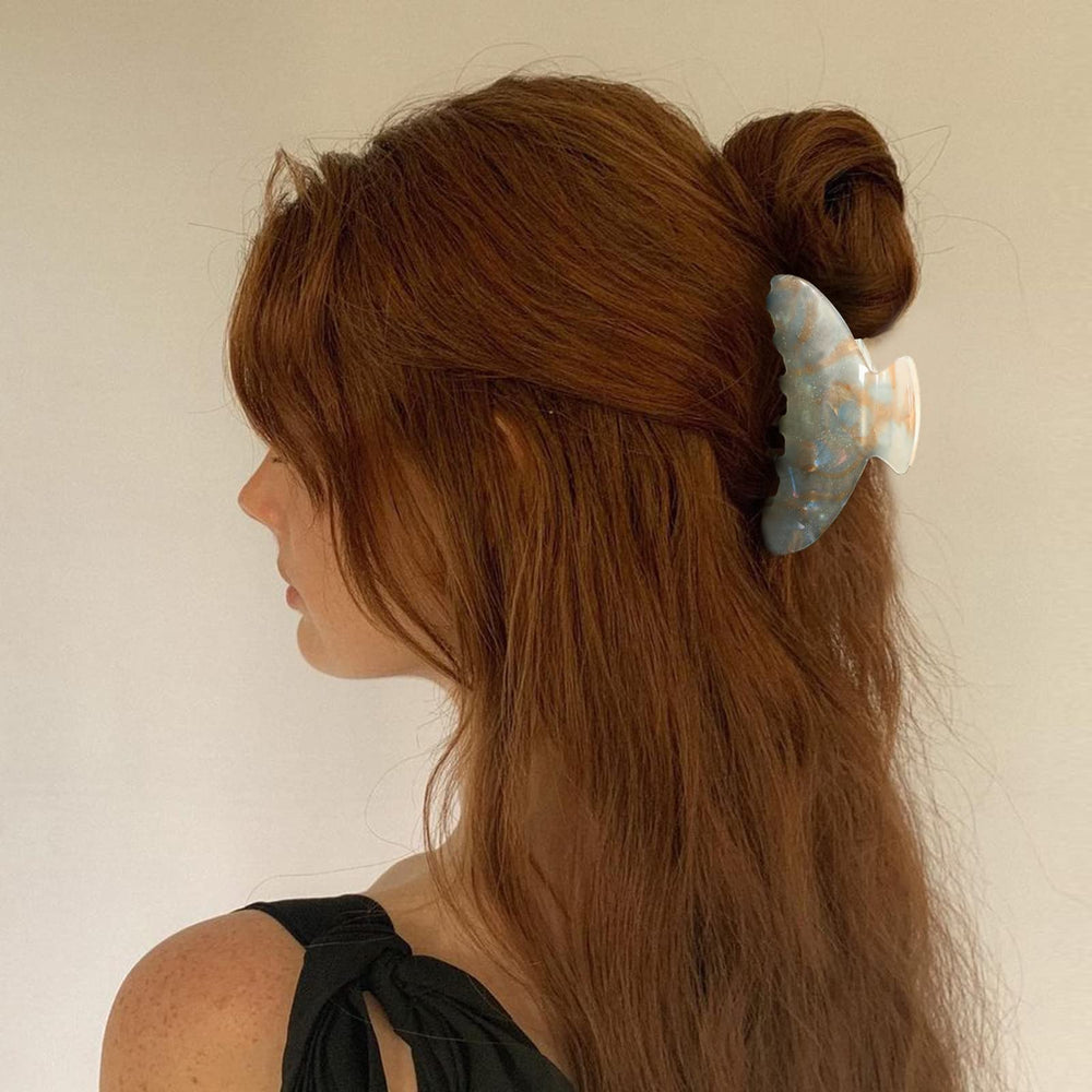 Barrette banane HAIMEIKANG verte, couleur lumineuse pour looks quotidiens.