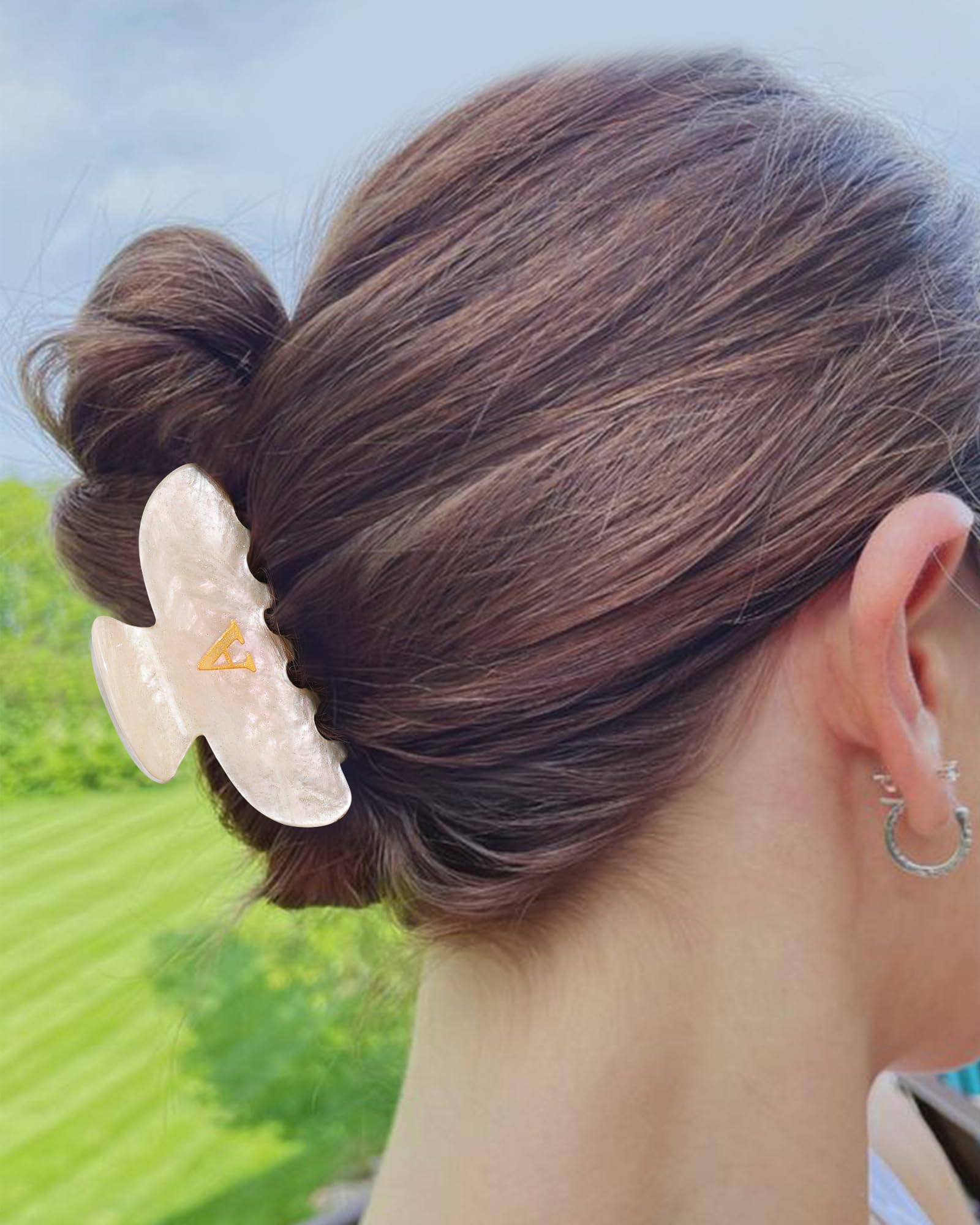 HAIMEIKANG broche cheveux mariage monogramme - accessoire chic pour cérémonie