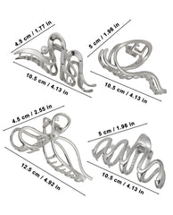 HAIMEIKANG pinces-cheveux-differents-styles-grandes-argent permettent diverses coiffures quotidiennes.