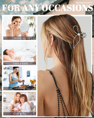 HAIMEIKANG pinces-cheveux-prise-ferme-anti-glisse-argent retiennent les cheveux en toute circonstance.