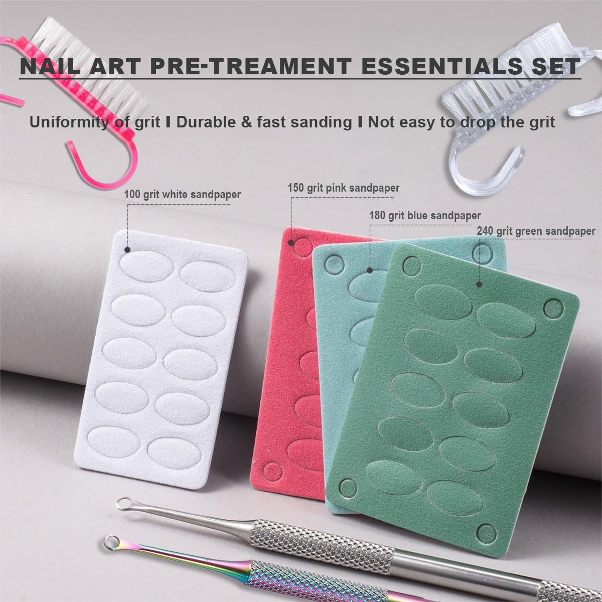 Ensemble outils manucure HaimiLiya pour soins à domicile.
