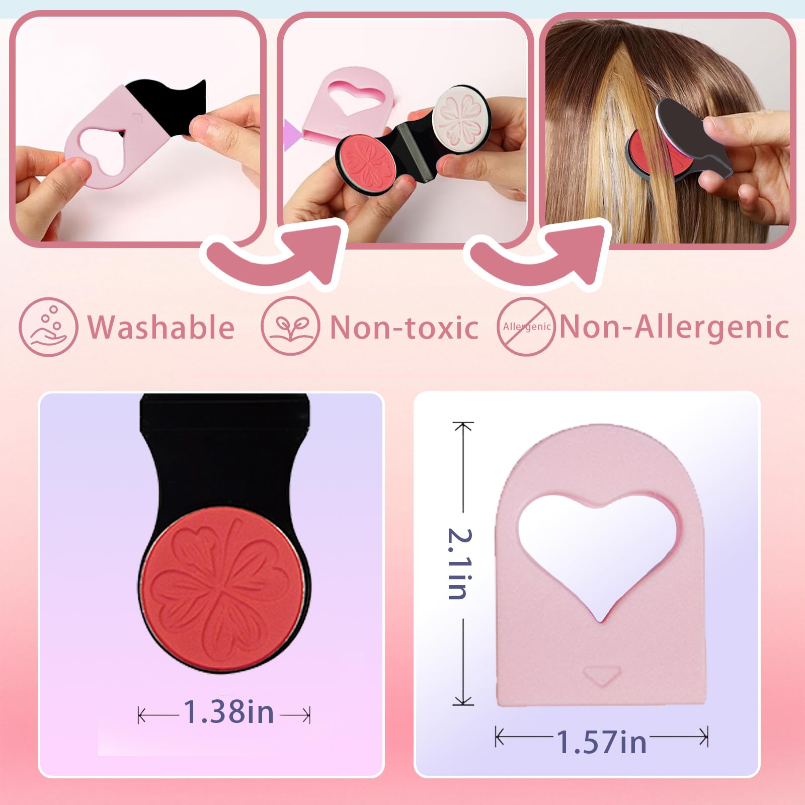HAIOLORPRO application sur cheveux humides: résultat rapide et lavable sans effort.