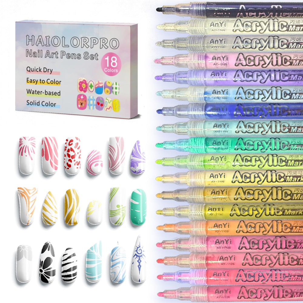 HAIOLORPRO palette couleur art des ongles en 18 teintes pour créativité facile