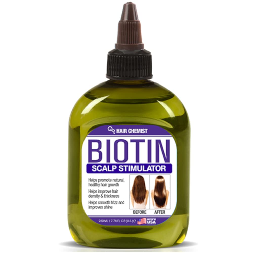 Hair Chemist Biotin Scalp Stimulator — bouteille élégante prête à l'emploi stimulant le cuir chevelu.