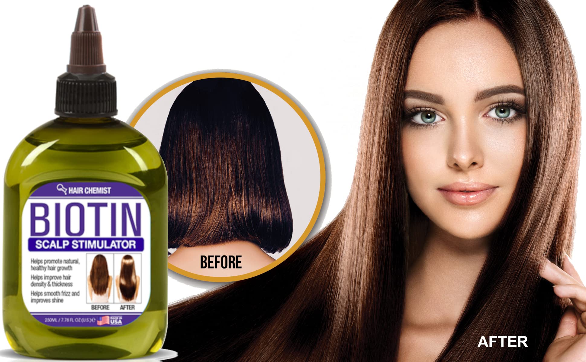Hair Chemist Biotin Scalp Stimulator — massage doux du cuir chevelu pour favoriser la densité potentielle.