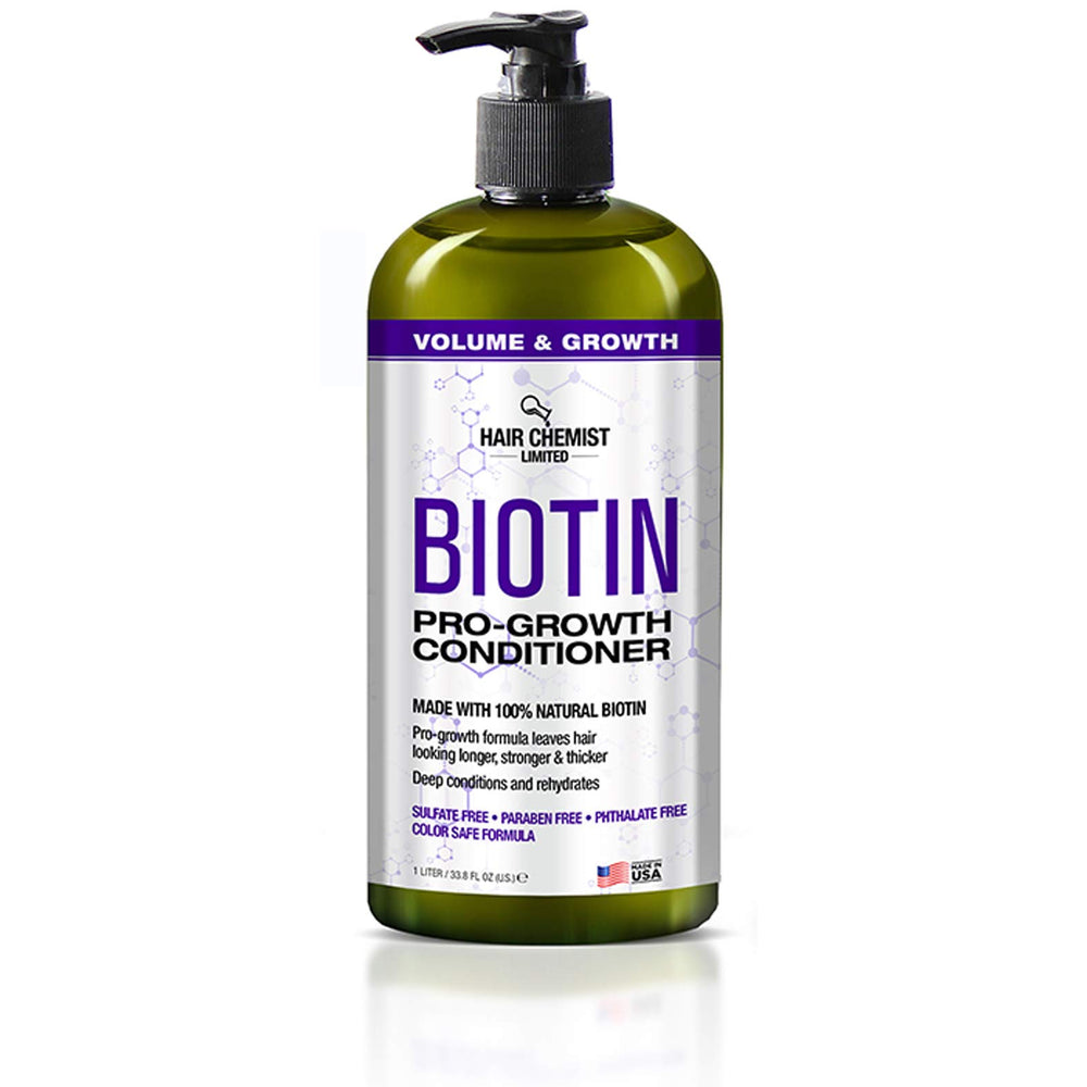 Bouteille Après-Shampooing Hair Chemist Pro-Growth Biotine – démêlage rapide et soin profond.