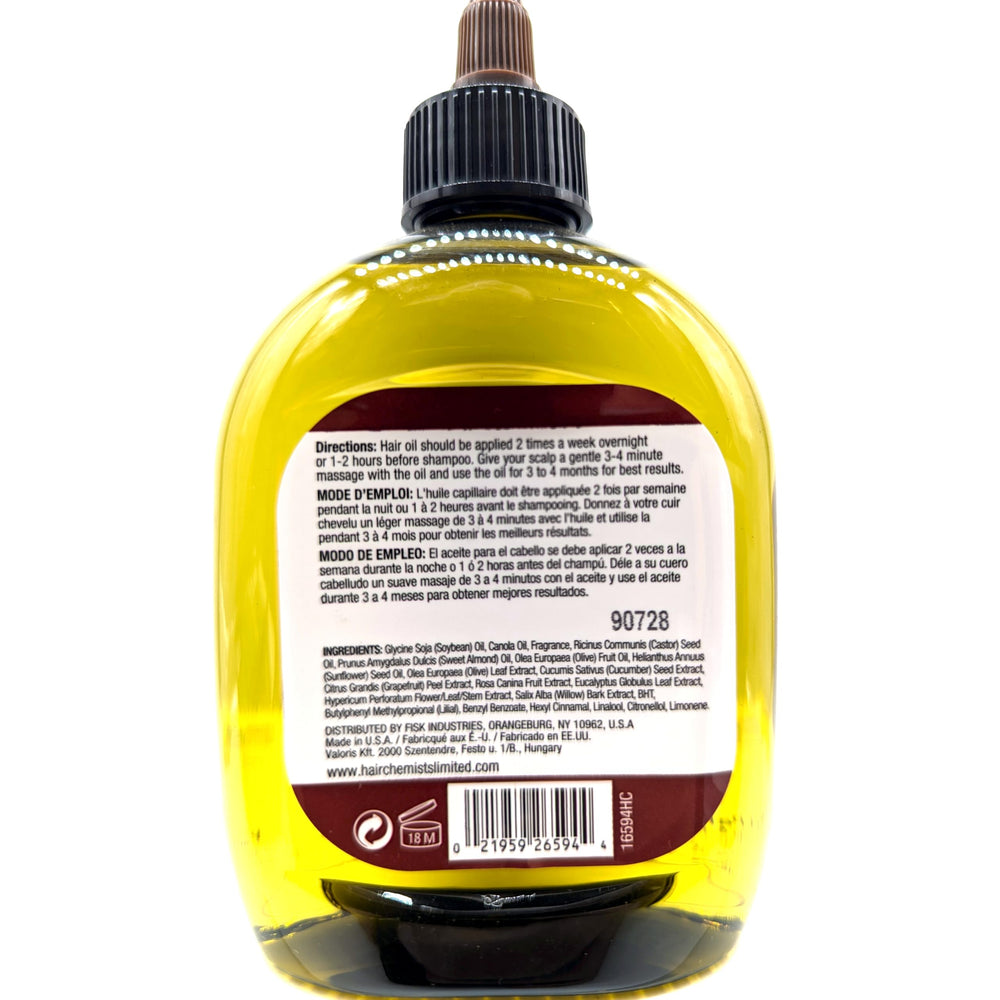 Hair Chemist gouttes d'huile de ricin, application ciblée pour stimuler la croissance naturelle.