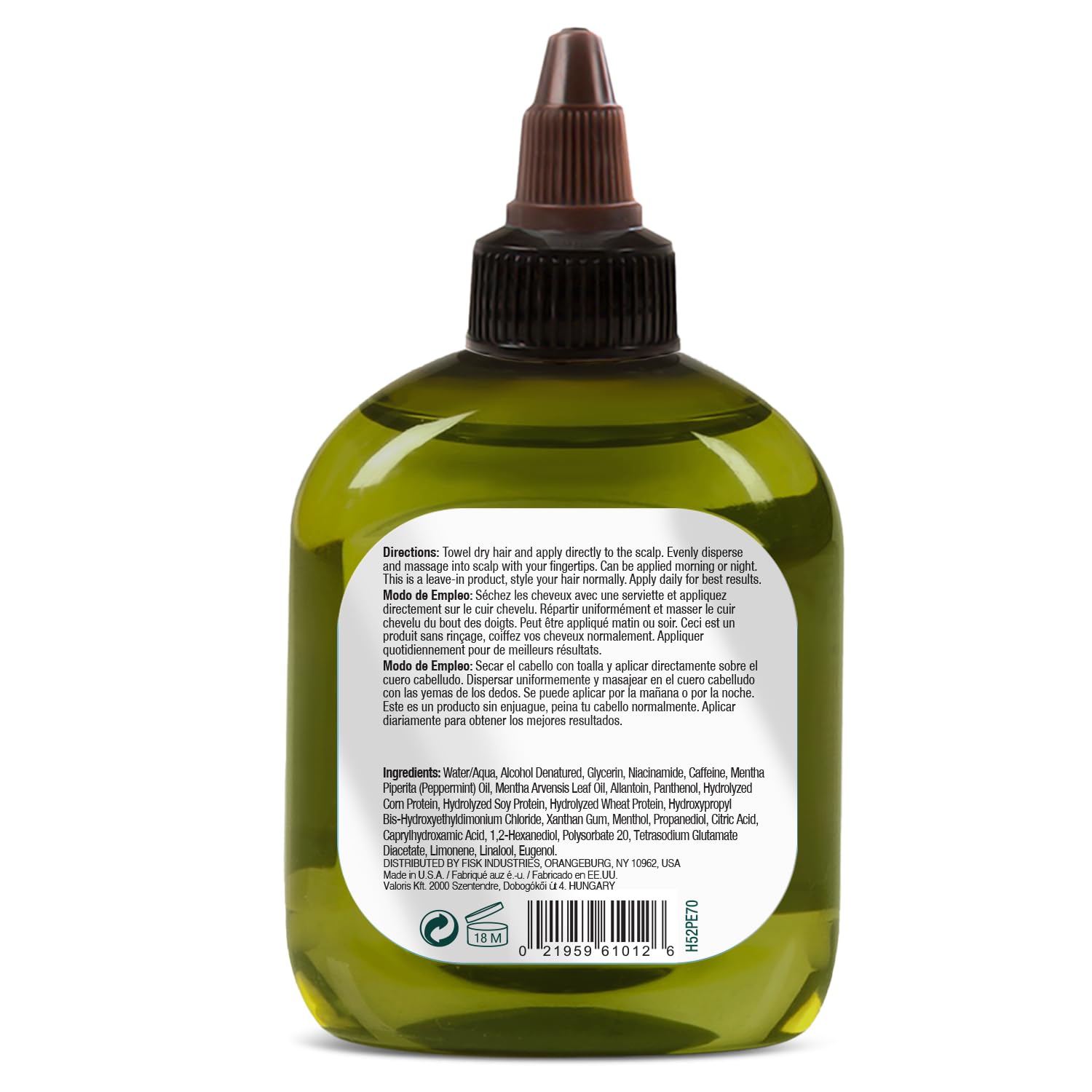 Hair Chemist - Infusion menthe stimule cuir chevelu et apporte fraîcheur.