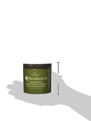 Application douce du masque Macadamia sur longueurs et pointes.