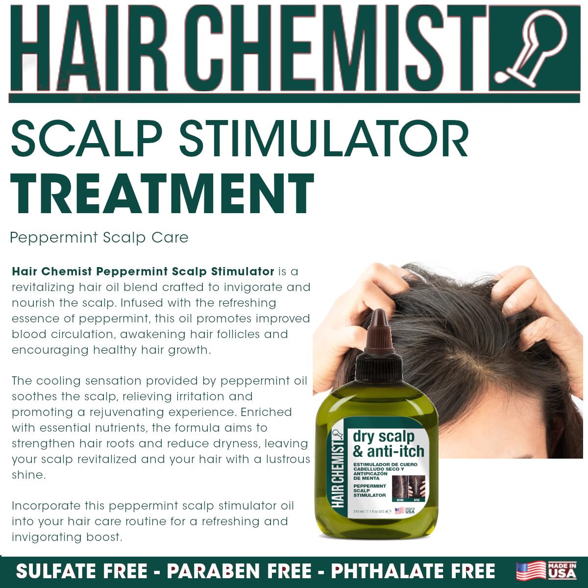 Hair Chemist - Relief démangeaisons cuir chevelu sec, soulagement rapide.