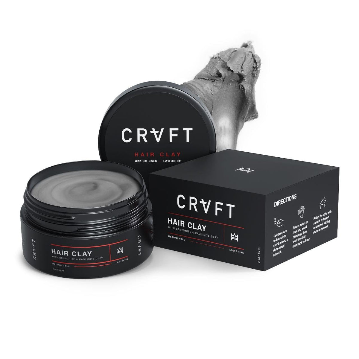CRVFT Argile capillaire dans son pot, fini mat et texture naturelle.