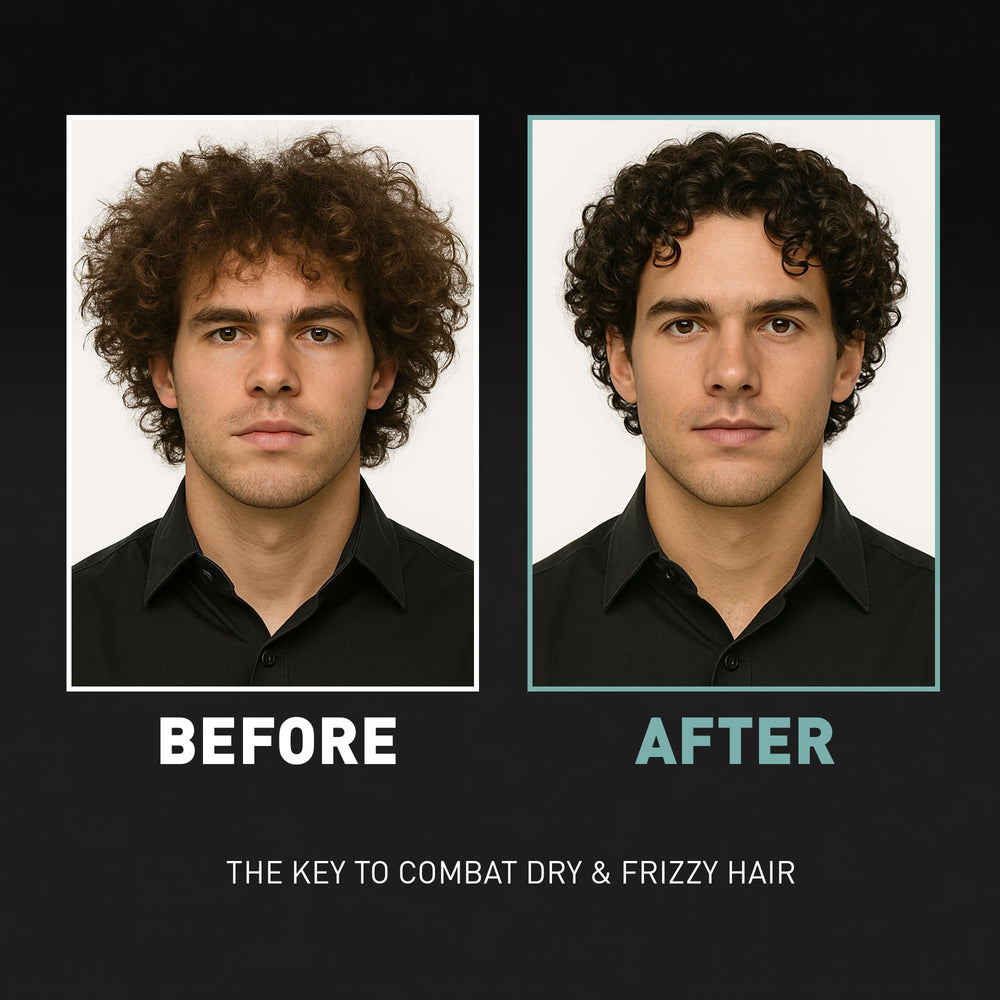 CRVFT cheveux: appliquer l'huile capillaire pour nourrir et lisser les cheveux masculins.