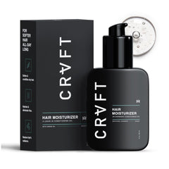 CRVFT Hair Craft Co: bouteille de soin sans rinçage pour hommes offrant hydratation durable.