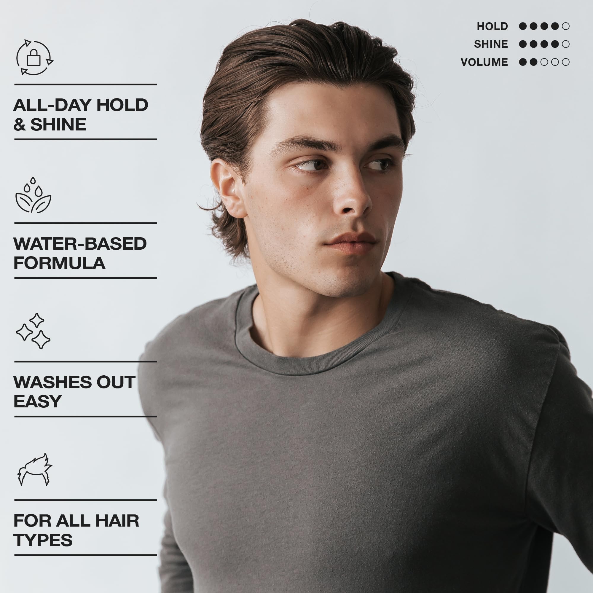 Hair Craft Co. CRVFT Gel Pomade: conditionnement pratique 4 oz, idéal pour le voyage.