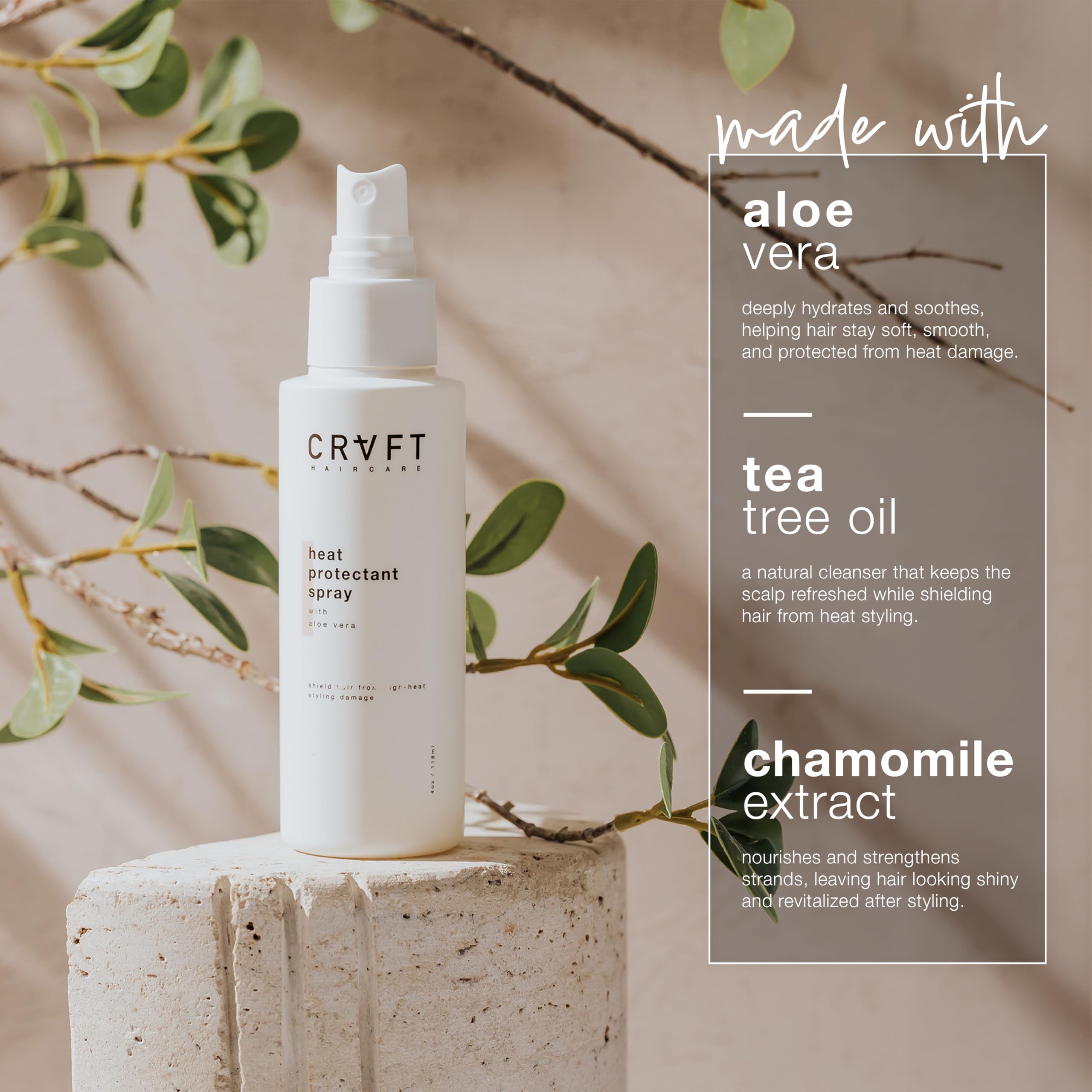 CRVFT Hair Craft Co: produit utilisé avec le sèche-cheveux pour préserver la brillance.