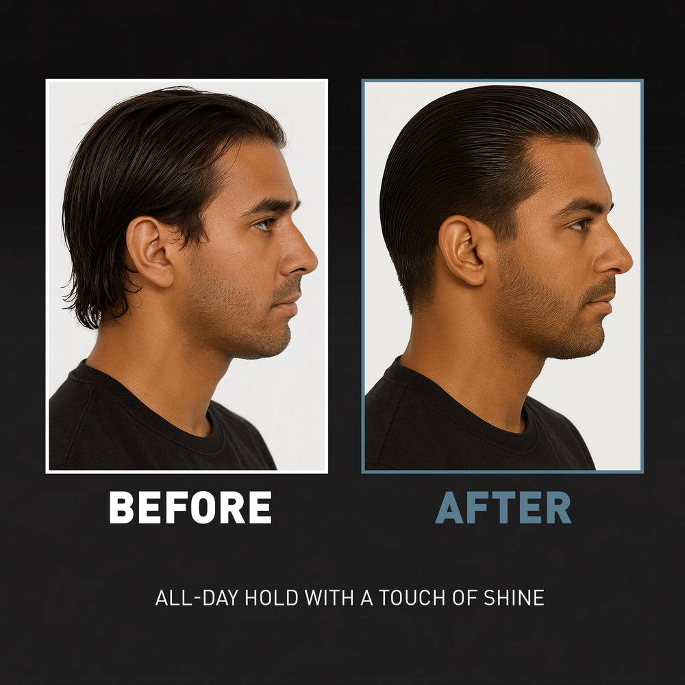 Hair Craft Co. CRVFT Pomade, application-cheveux-humides, facilite le coiffage précis et fluide.